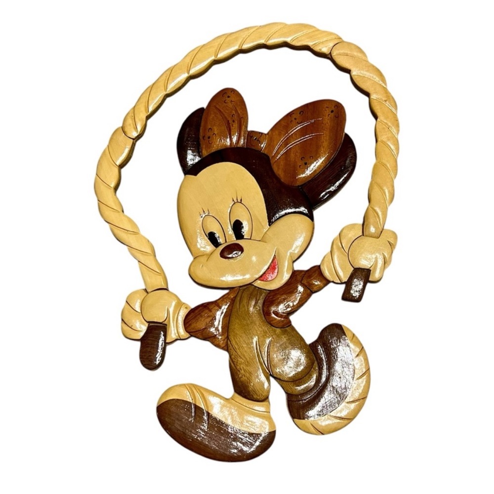 Vintage Disney Mini Mouse Wood Wall Art